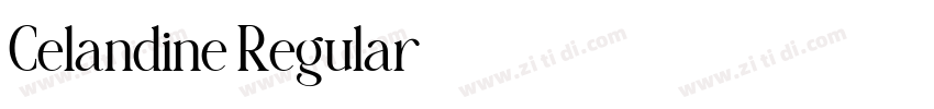 Celandine Regular字体转换